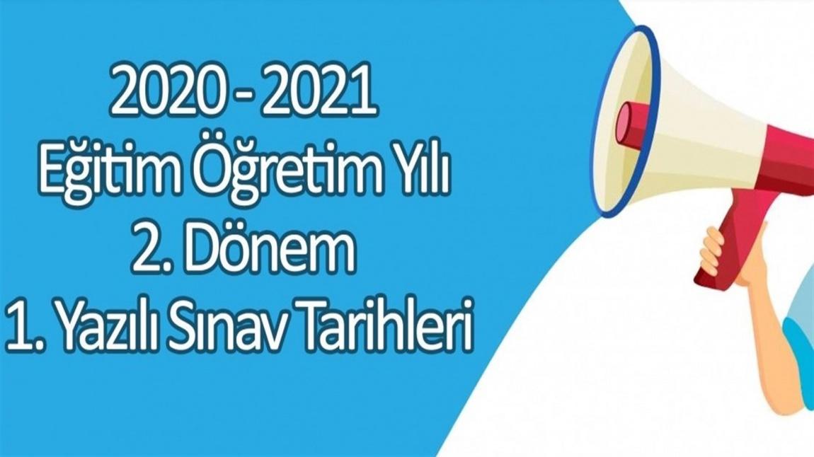 2020-2021 Öğretim Yılı 2.Dönem 1.Yazılı Sınav Programı